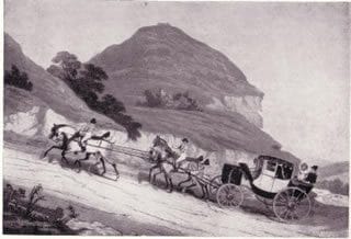 carriage crossing over into France via a pass at Mount Cenis