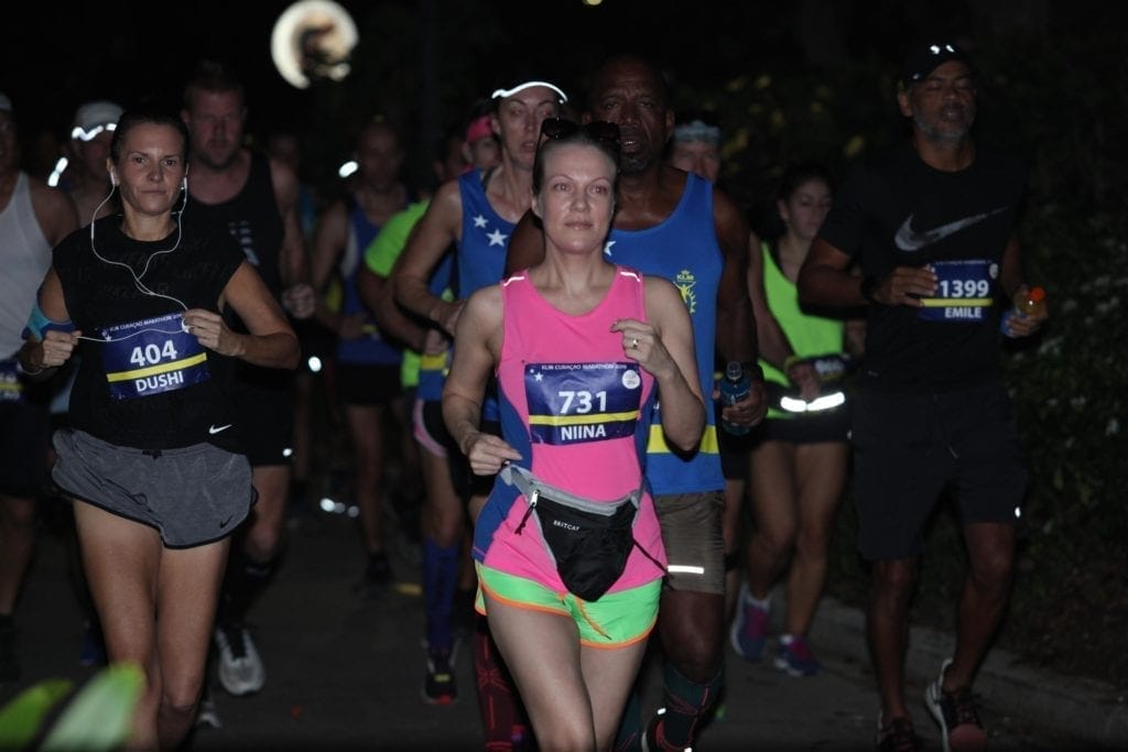 Author running in a marathon