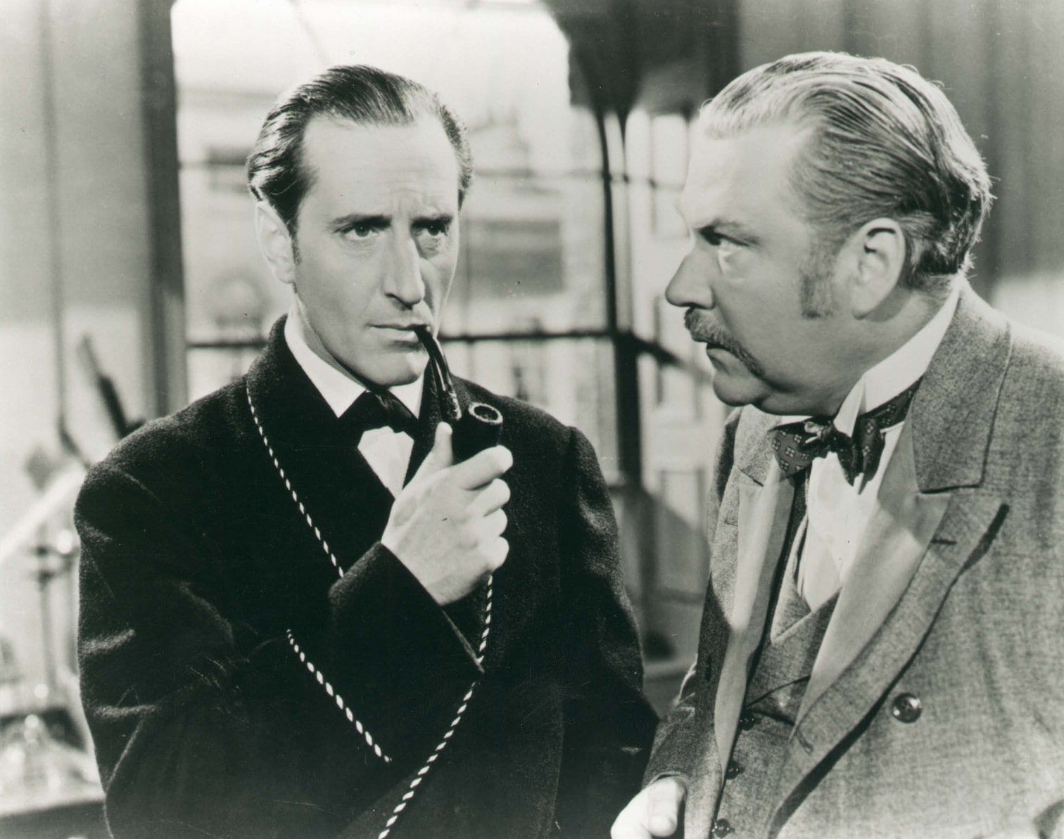 Basil Rathbone (Sherlock Homes) and Nigel Bruce (Dr. John H. Watson)