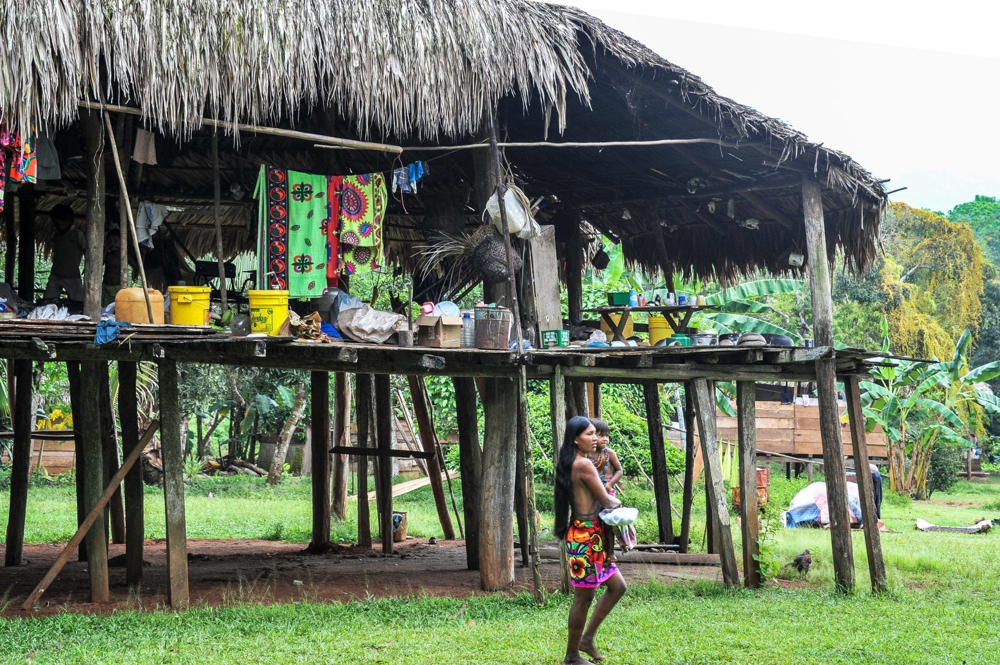 Typical house of the Emberá tribe