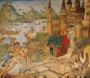 A miniature from Avicenna’s Canon representing the Salernitan Medical School