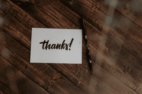 Writing thank you notes to those who inspired you in school