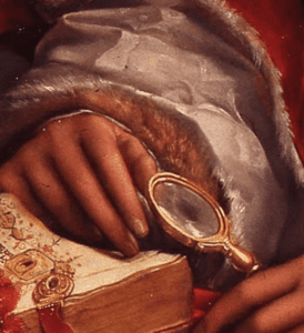 Detail of Portrait of Pope Leo X and two cardinals