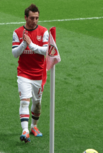 Santi Cazorla who injured his Achilles tendon
